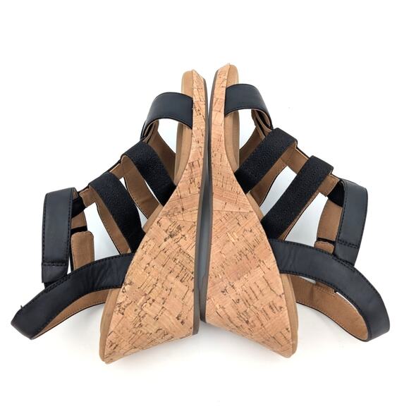 Rockport Briah Gladiator Wedge Sandals Women's Black/Brown Size US8 EU39 - Picture 7 of 12